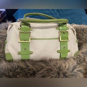 Rafe New York white and green leather bag